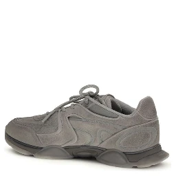 Gray Calf Leather Bos Taurus Chunky Sneakers