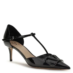 حذاء بكعب عالٍ من جلد العجل الأسود من بوس توروس