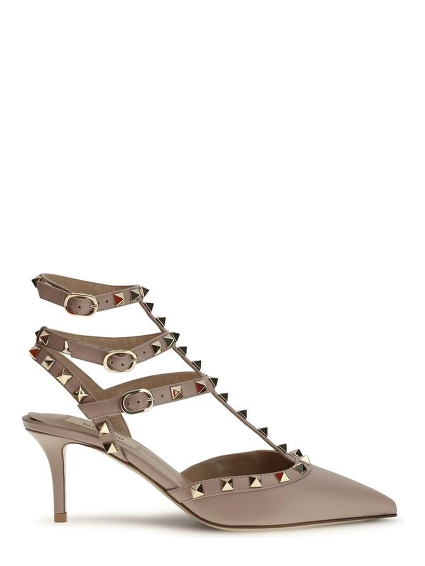 حذاء بكعب متوسط من جلد العجل متعدد الألوان من بوس توروس