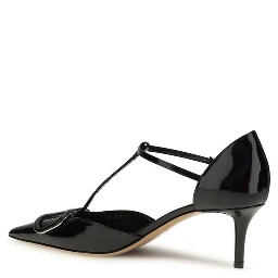 حذاء بكعب عالٍ من جلد العجل الأسود من بوس توروس