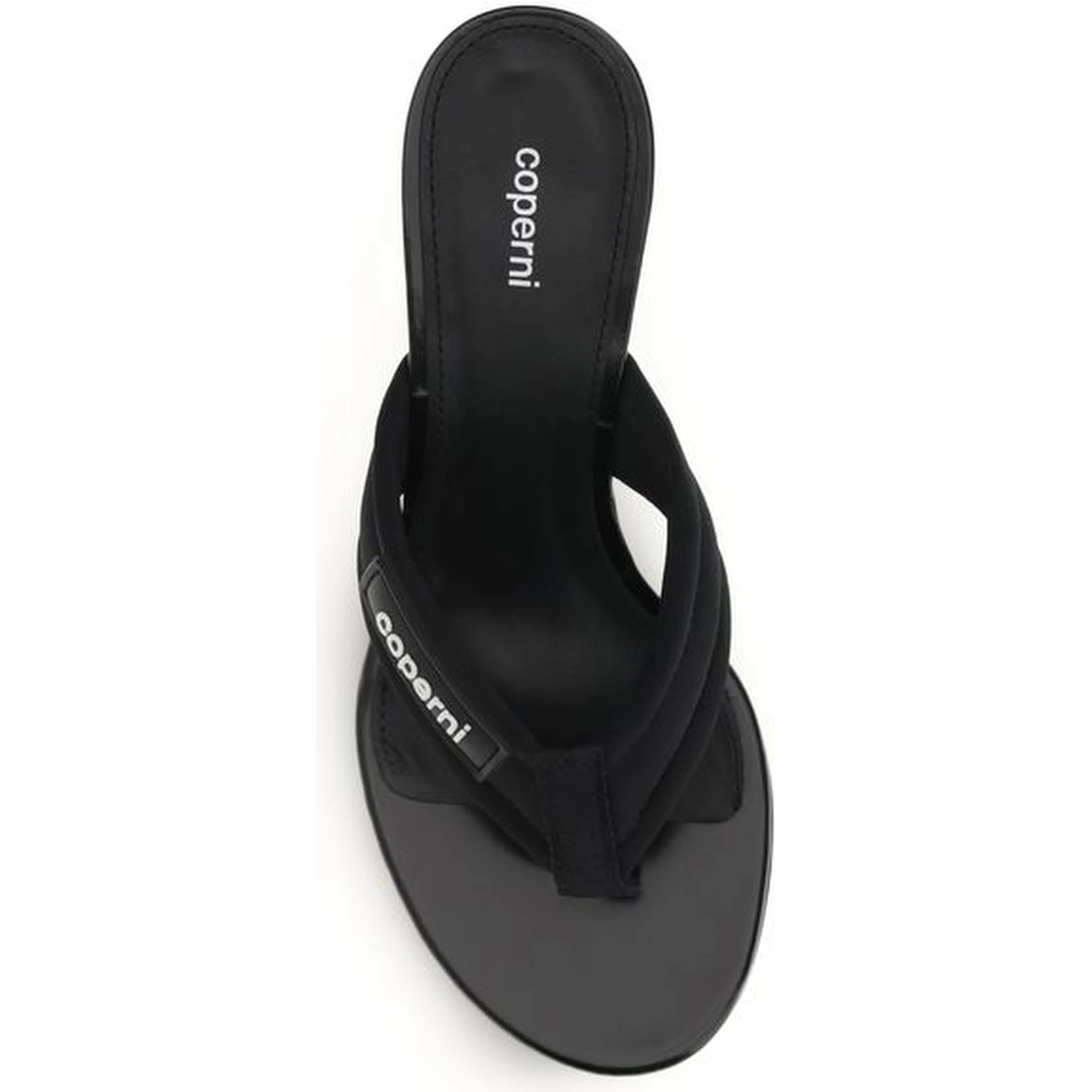 Black Polyamide Wedge Sandals