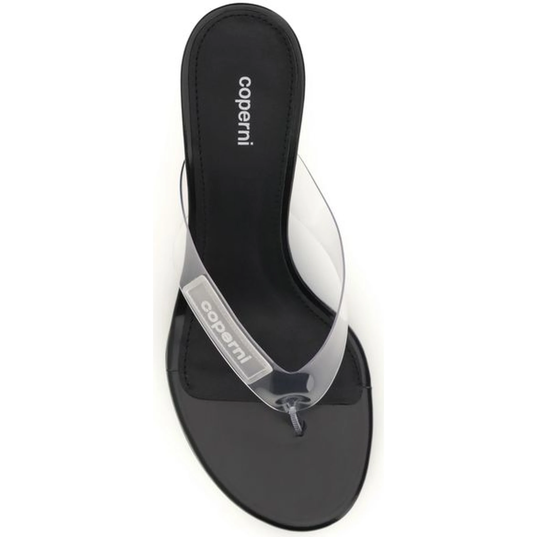 Black Pvc Flip-Flop Sandals