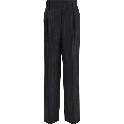 بنطال كاجوال من الصوف الرمادي