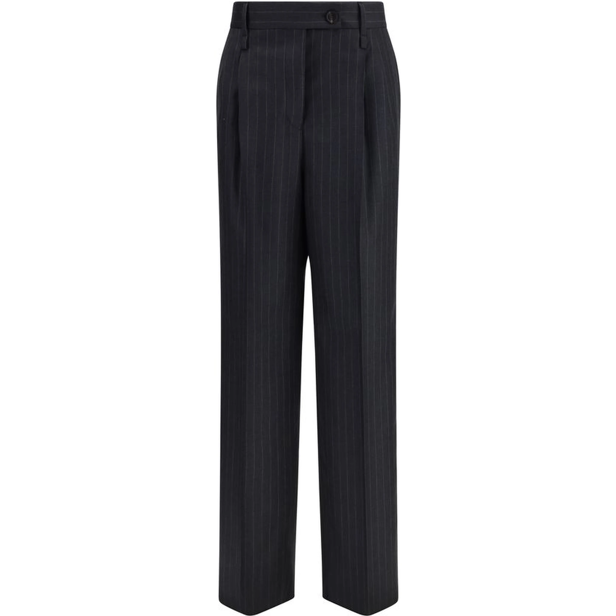 بنطال كاجوال من الصوف الرمادي