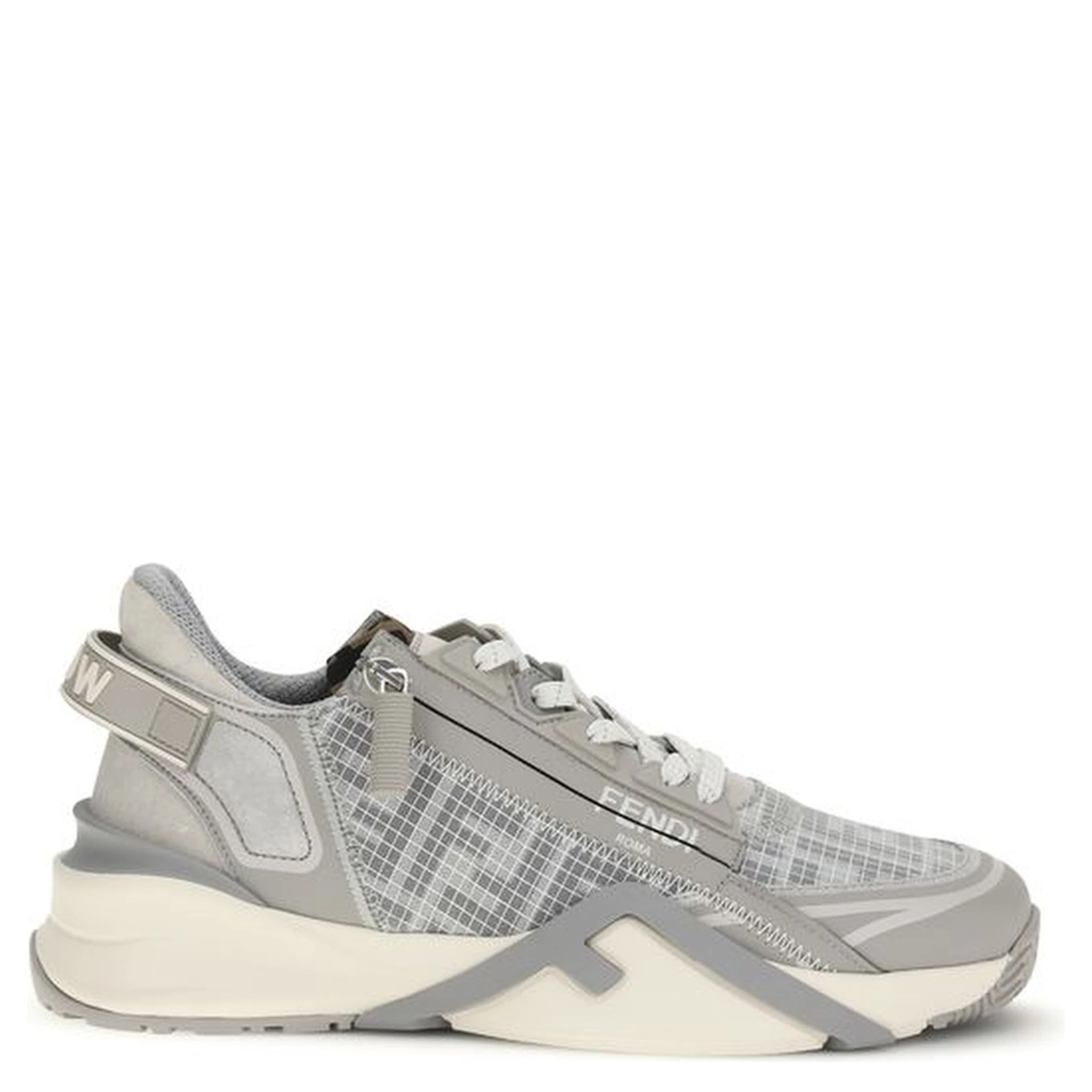 Gray Calf Leather Bos Taurus Athletic Sneakers