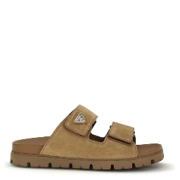 صندل بوس توروس ذو حزام من جلد العجل البني