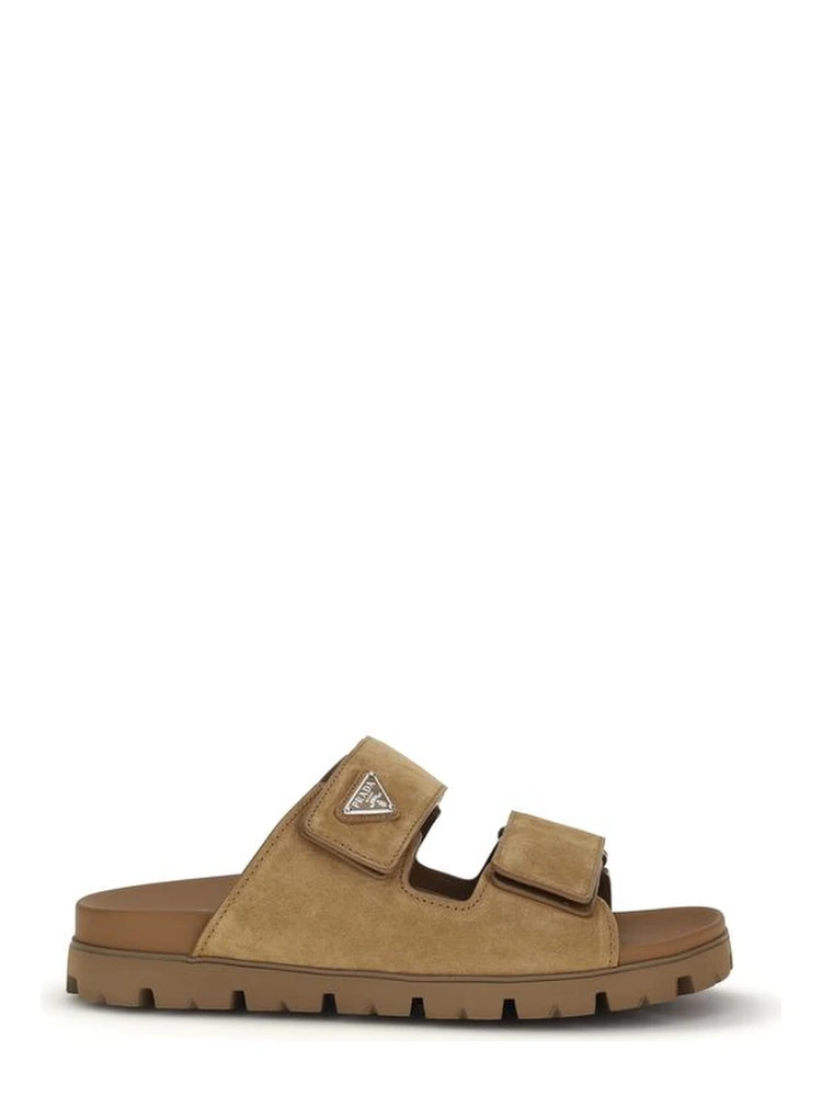 صندل بوس توروس ذو حزام من جلد العجل البني