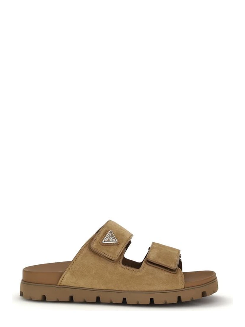 صندل بوس توروس ذو حزام من جلد العجل البني