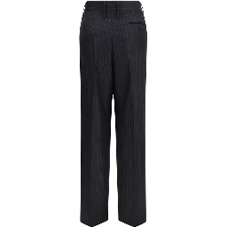 بنطال كاجوال من الصوف الرمادي