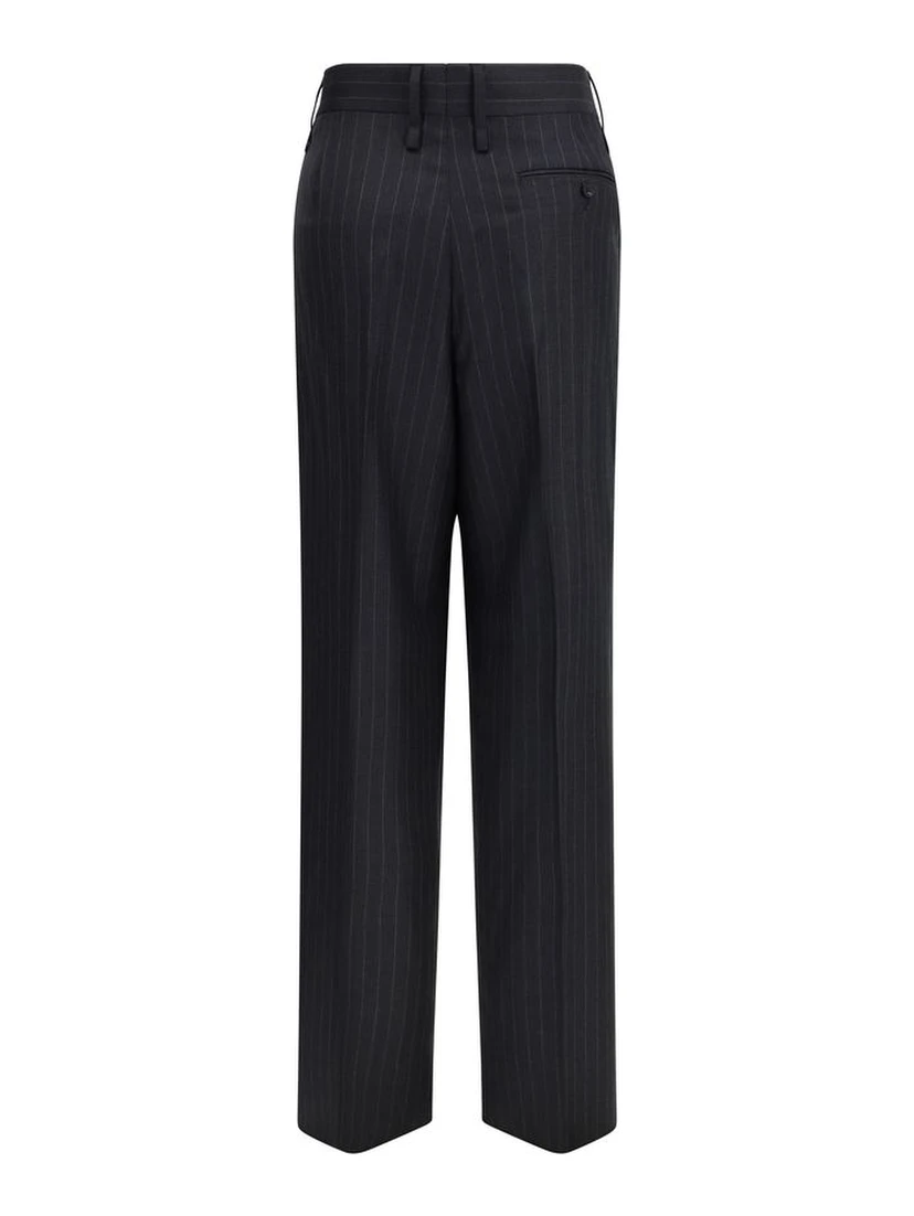 بنطال كاجوال من الصوف الرمادي