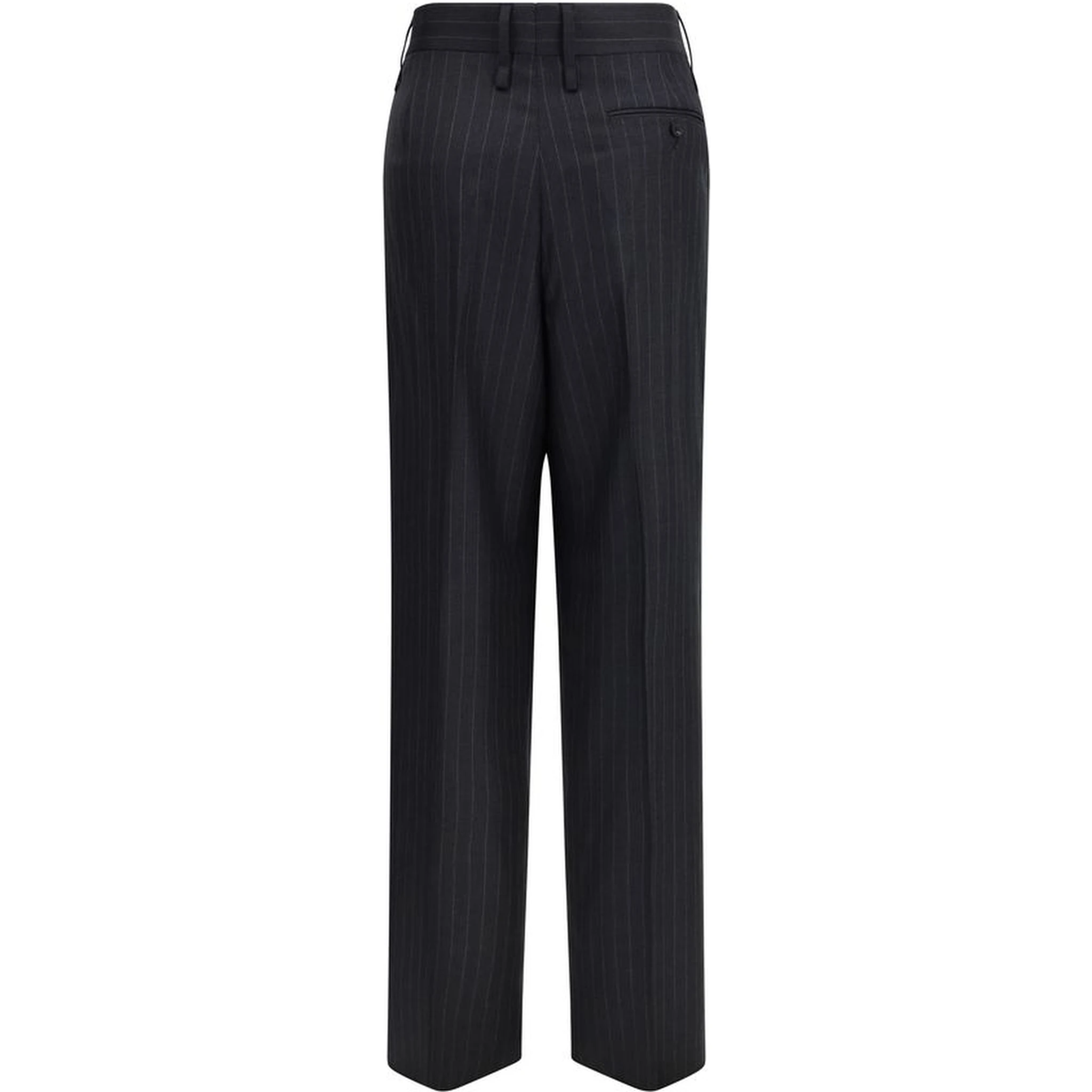 بنطال كاجوال من الصوف الرمادي