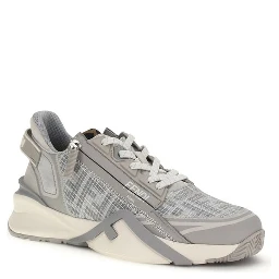 Gray Calf Leather Bos Taurus Athletic Sneakers