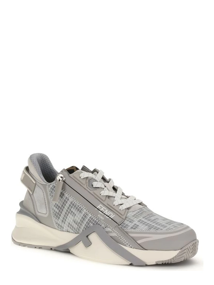 Gray Calf Leather Bos Taurus Athletic Sneakers