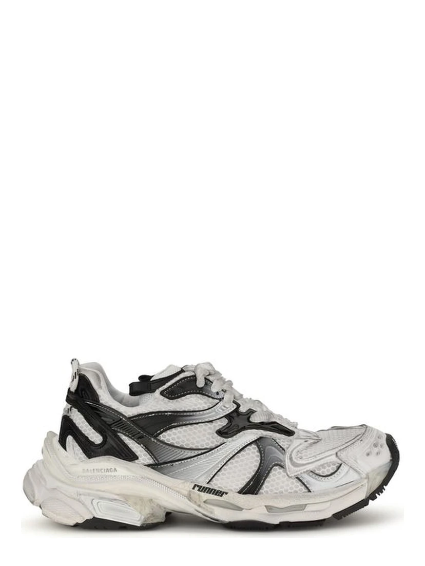 Gray Polyethylene Athletic Sneakers