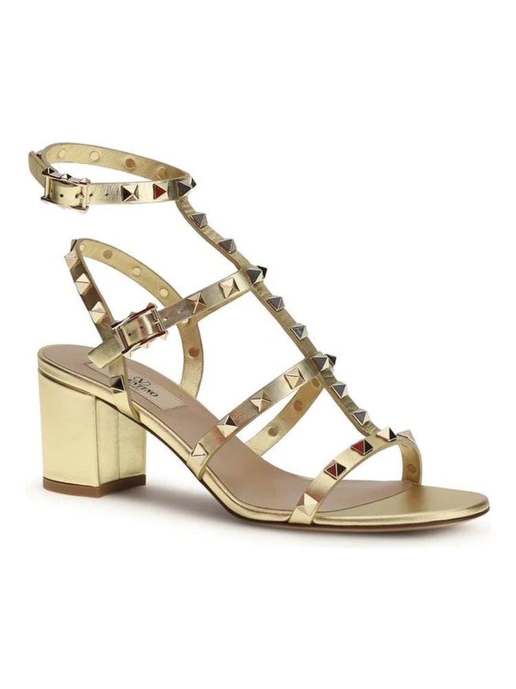 صندل بوس توروس ذو حزام من جلد العجل الذهبي alternative