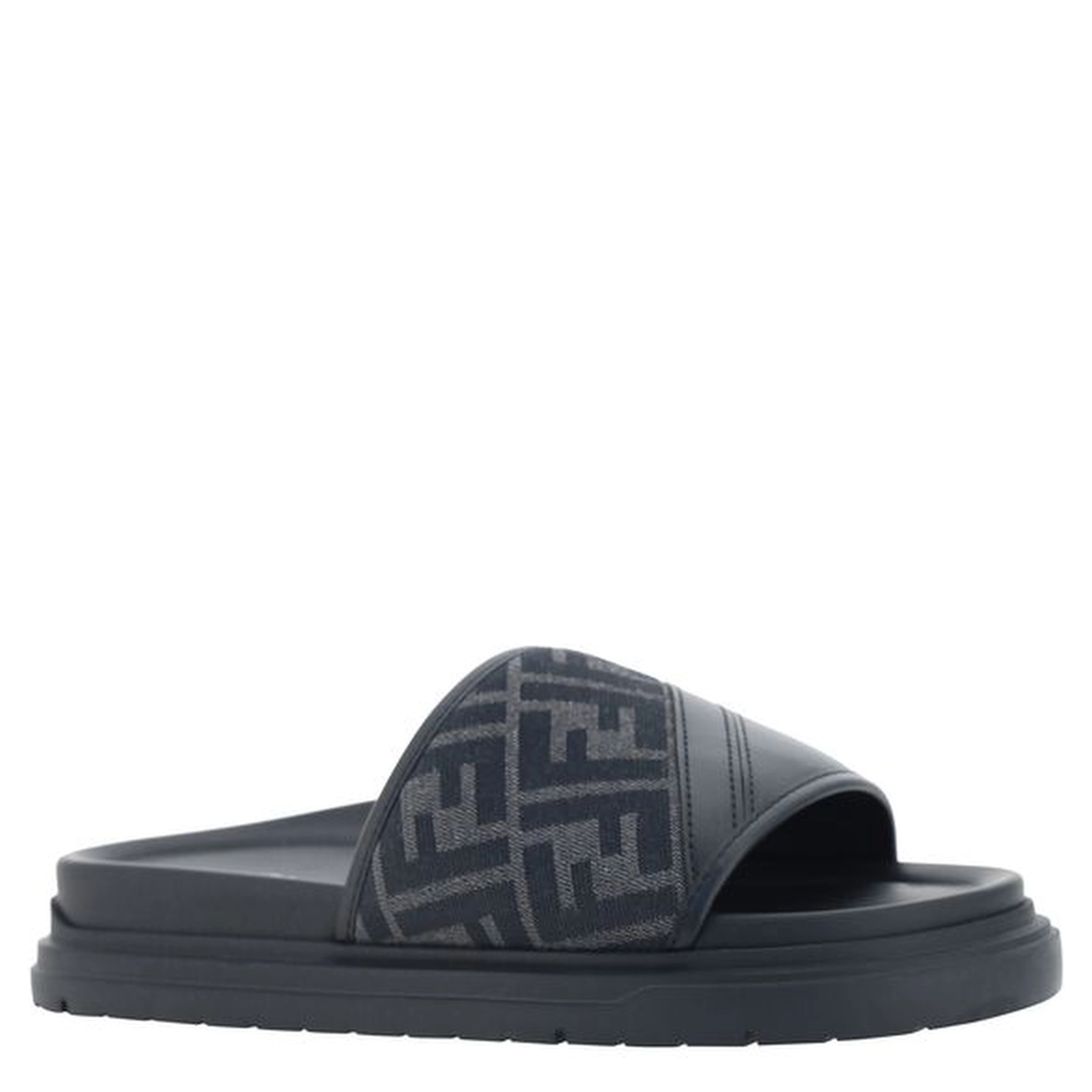 Gray Fabric Sandals