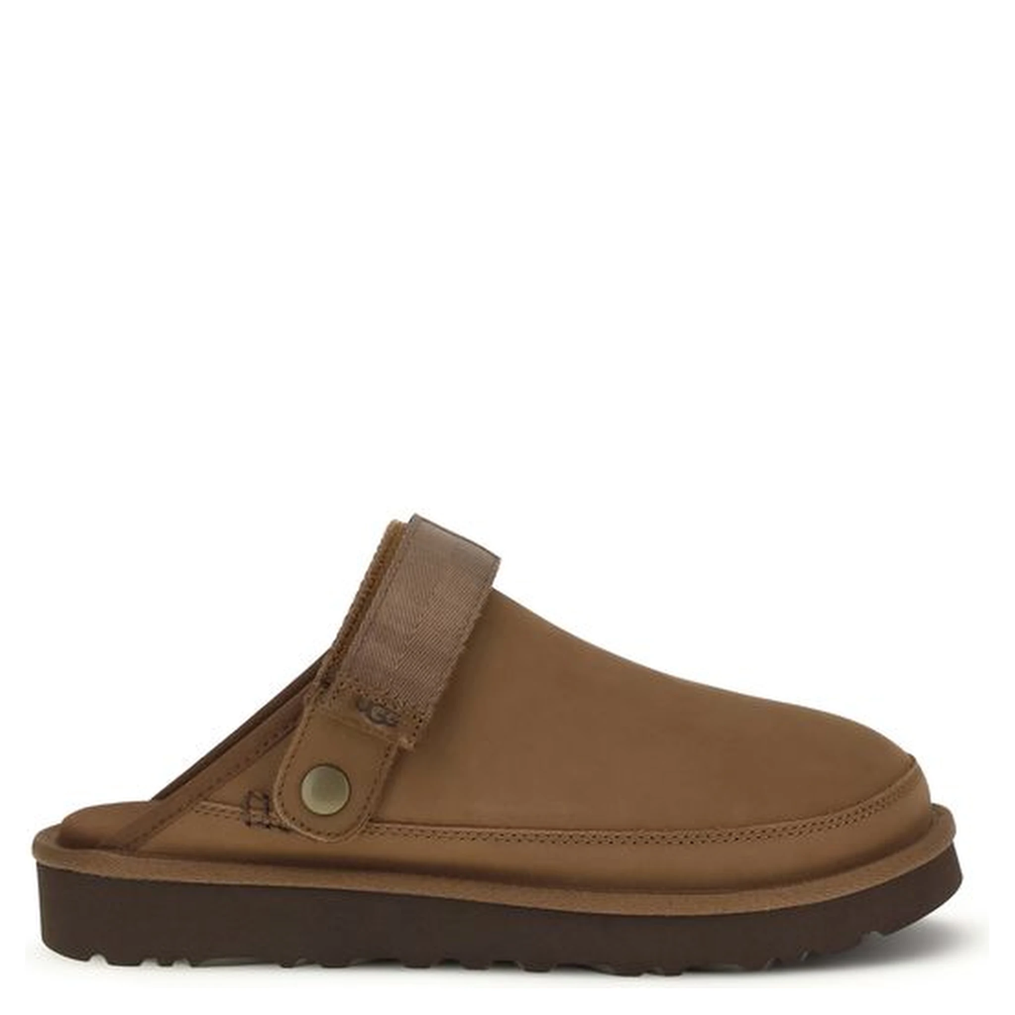 حذاء بوس توروس مفتوح من الخلف مصنوع من جلد العجل البني