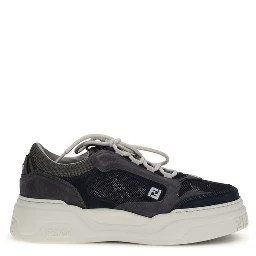 Gray Calf Leather Bos Taurus Athletic Sneakers