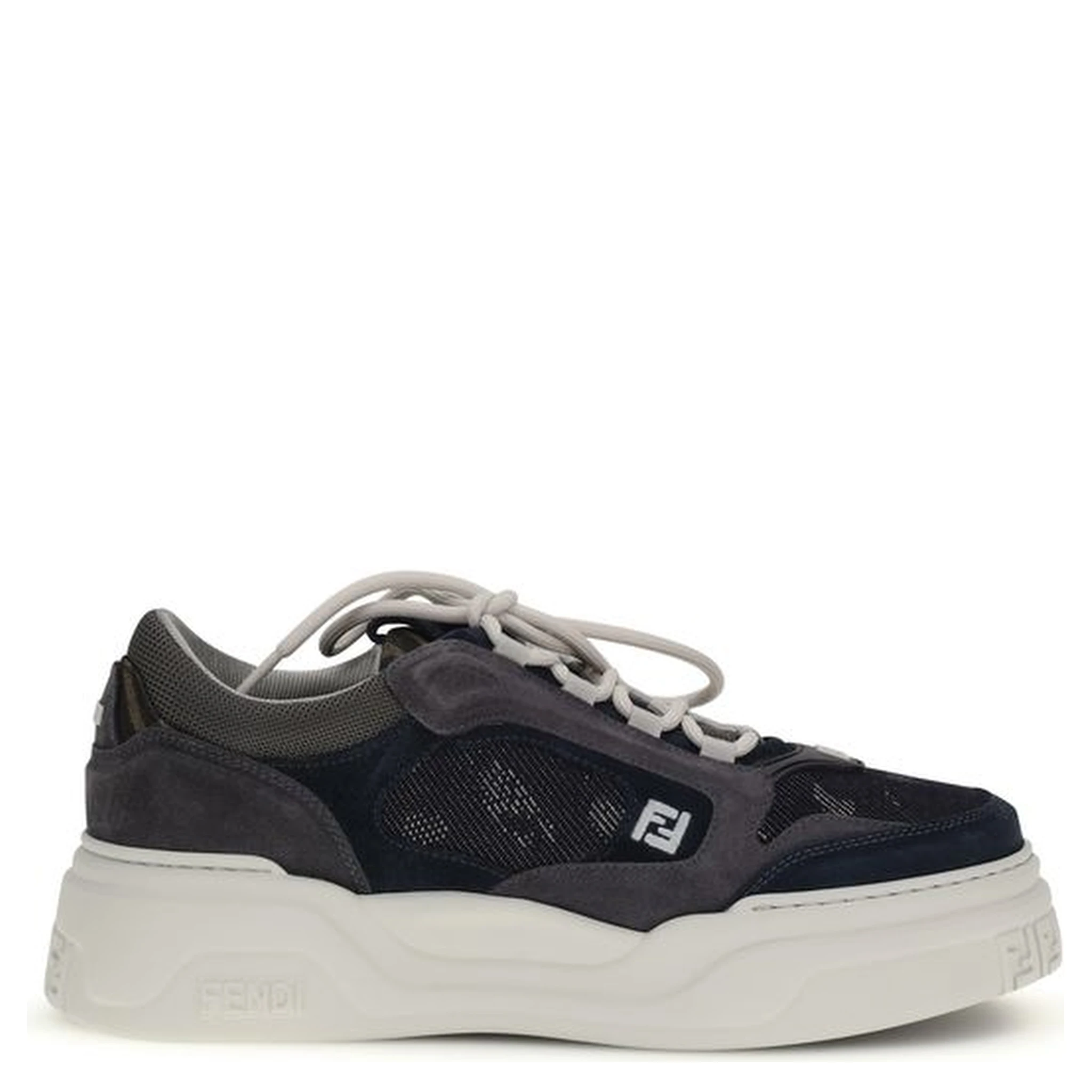 Gray Calf Leather Bos Taurus Athletic Sneakers