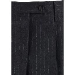 بنطال كاجوال من الصوف الرمادي