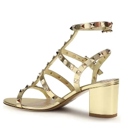 صندل بوس توروس ذو حزام من جلد العجل الذهبي