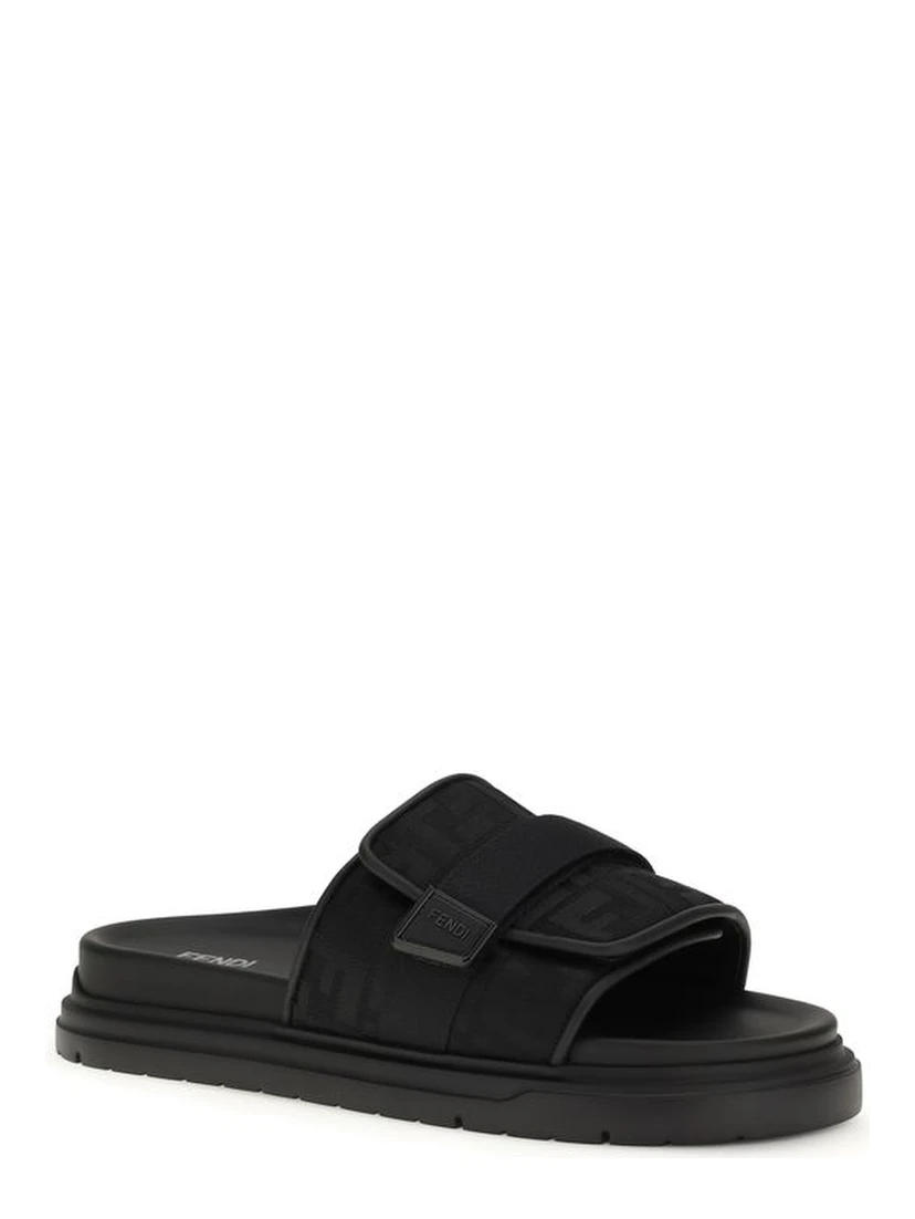 Black Polyamide Sandals