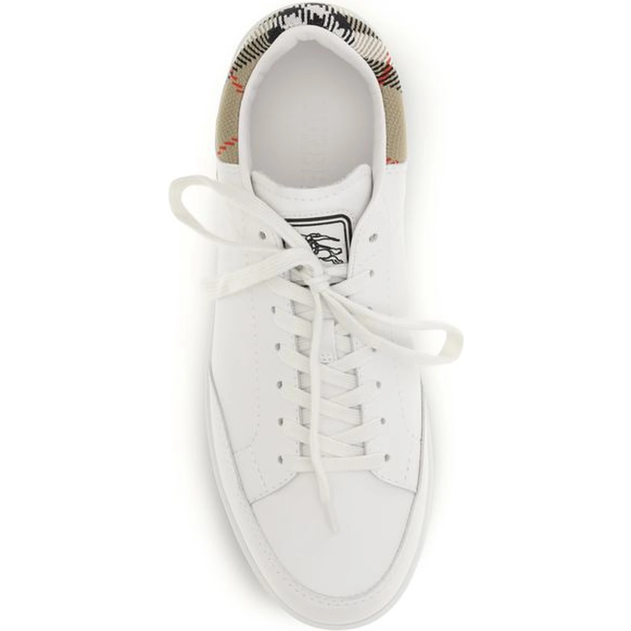 حذاء رياضي منخفض من جلد العجل الأبيض من بوس توروس