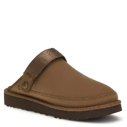 حذاء بوس توروس مفتوح من الخلف مصنوع من جلد العجل البني