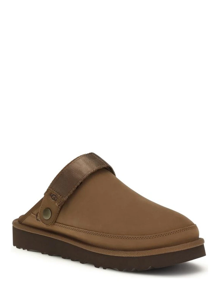 حذاء بوس توروس مفتوح من الخلف مصنوع من جلد العجل البني alternative