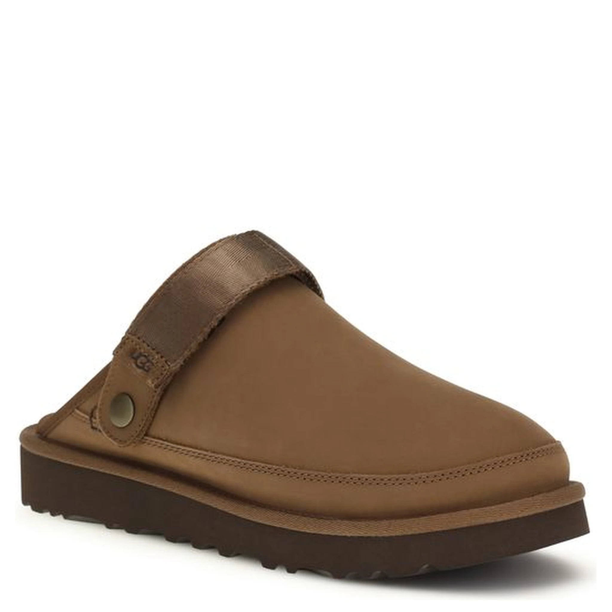 حذاء بوس توروس مفتوح من الخلف مصنوع من جلد العجل البني