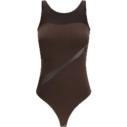 Brown Polyamide Bodysuit