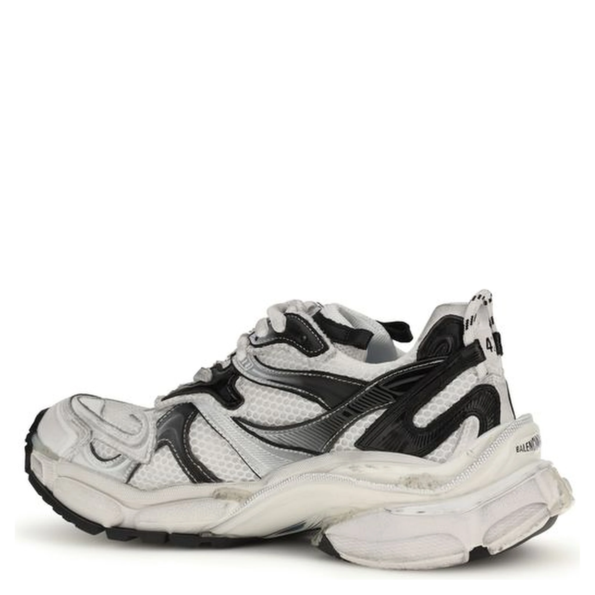 Gray Polyethylene Athletic Sneakers