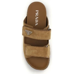 صندل بوس توروس ذو حزام من جلد العجل البني