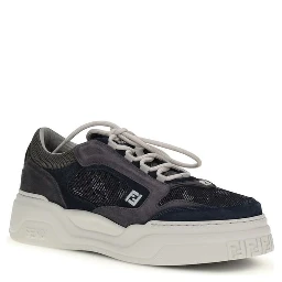 Gray Calf Leather Bos Taurus Athletic Sneakers