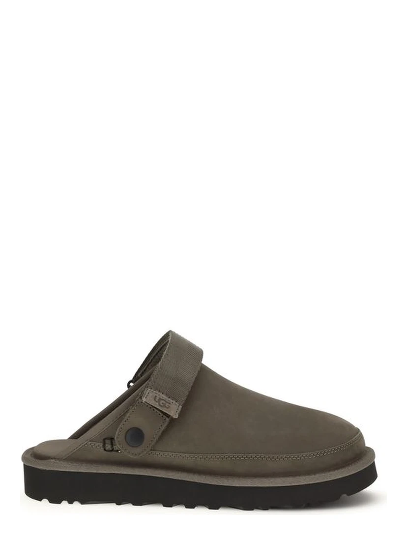 حذاء بوس توروس مفتوح من الخلف مصنوع من جلد العجل البني