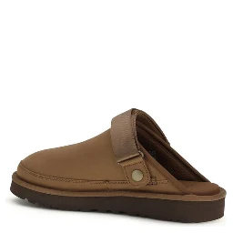 حذاء بوس توروس مفتوح من الخلف مصنوع من جلد العجل البني