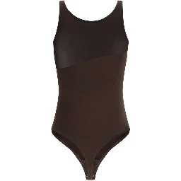 Brown Polyamide Bodysuit
