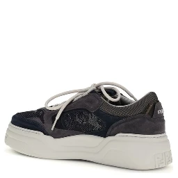Gray Calf Leather Bos Taurus Athletic Sneakers
