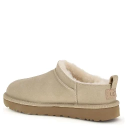 Beige Calf Leather Bos Taurus Ankle Boots