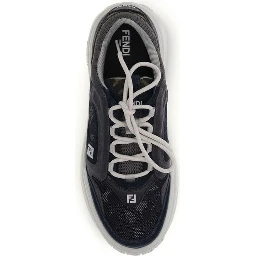 Gray Calf Leather Bos Taurus Athletic Sneakers