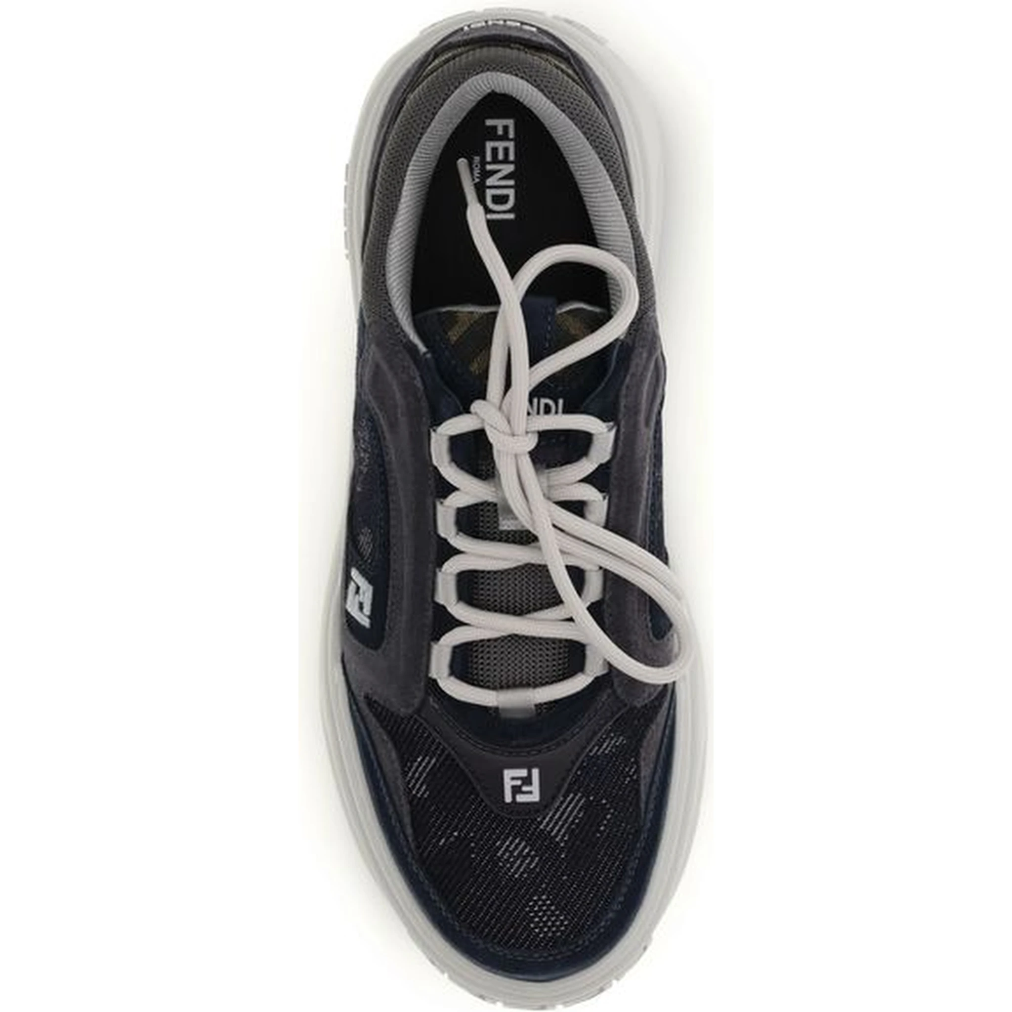 Gray Calf Leather Bos Taurus Athletic Sneakers