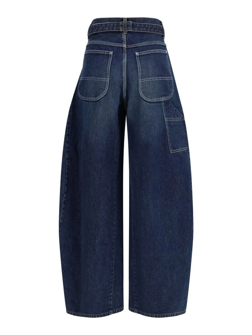 جينز قطني أزرق