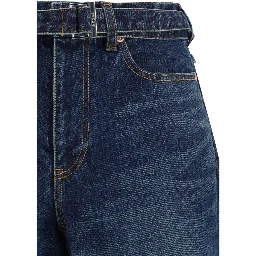 جينز قطني أزرق