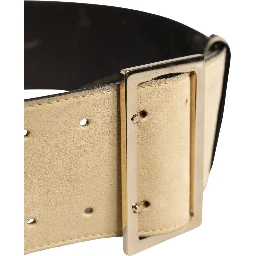 Beige Suede Leather Silver Metal Buckle Belt