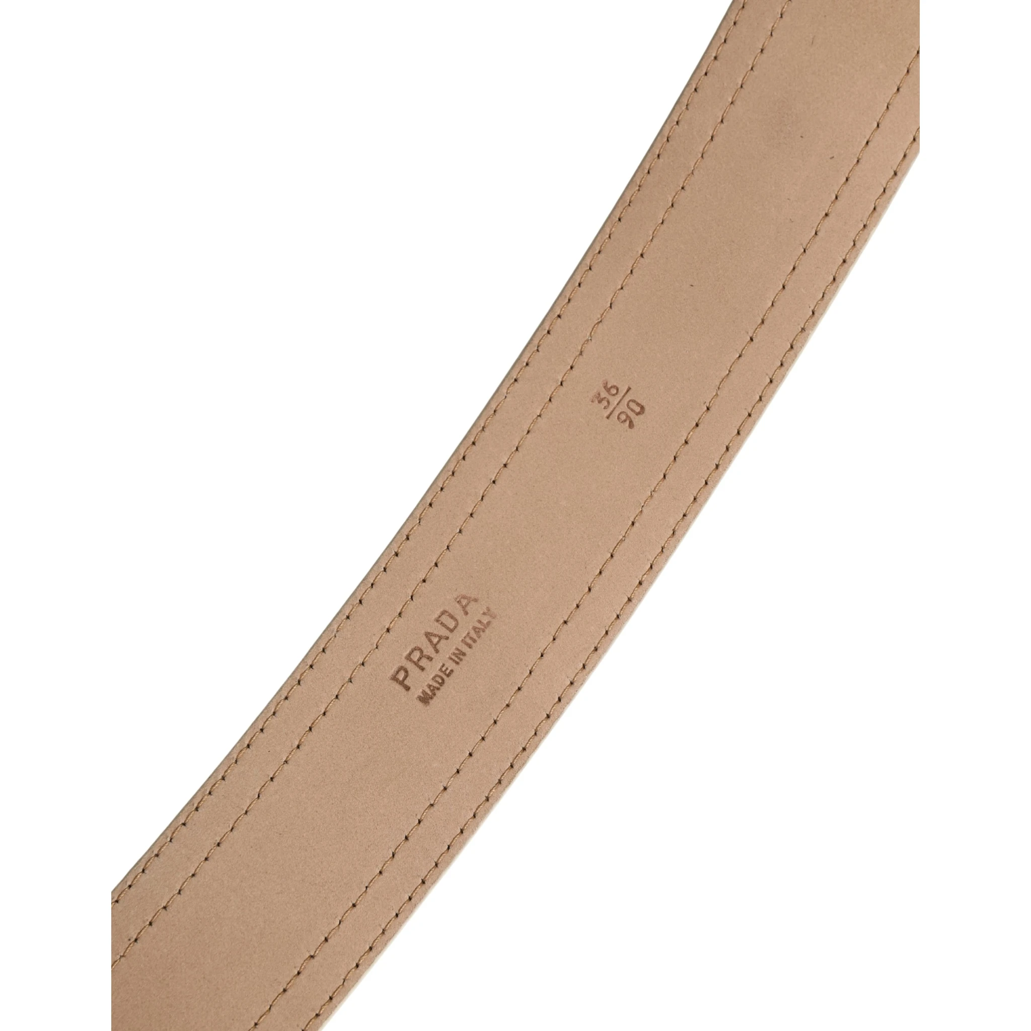 Beige Leather Logo Wide Waist Women Square Buckle Belt