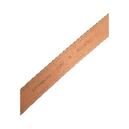 Black Leather Cotton Logo Metal Buckle Belt