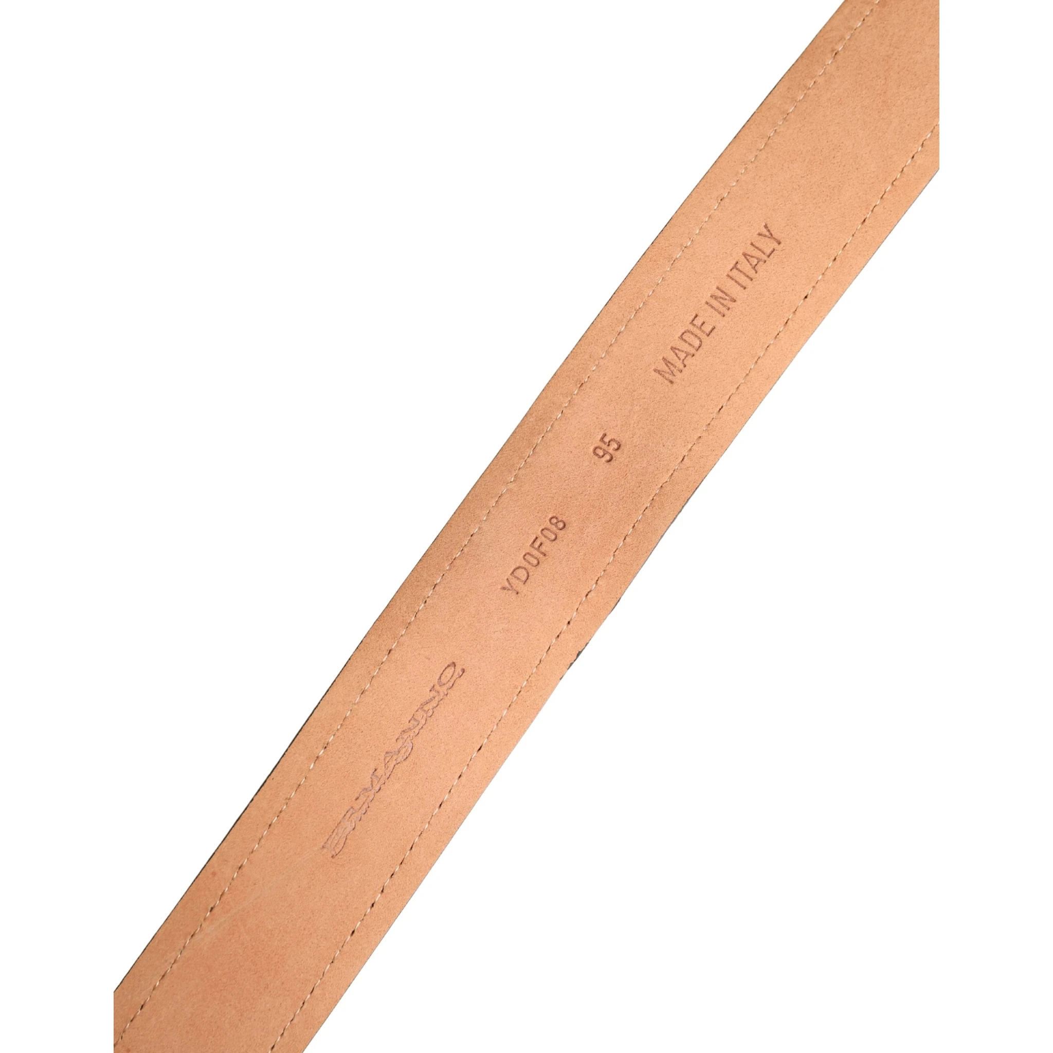 Black Wool Cotton Logo Metal Buckle Belt