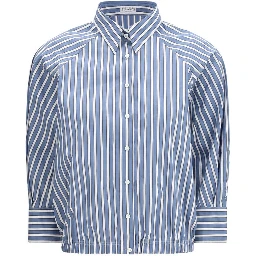 Blue Cotton Pattern Shirt