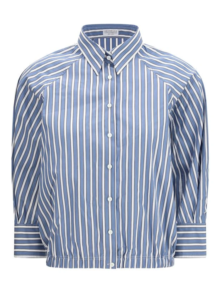 Blue Cotton Pattern Shirt