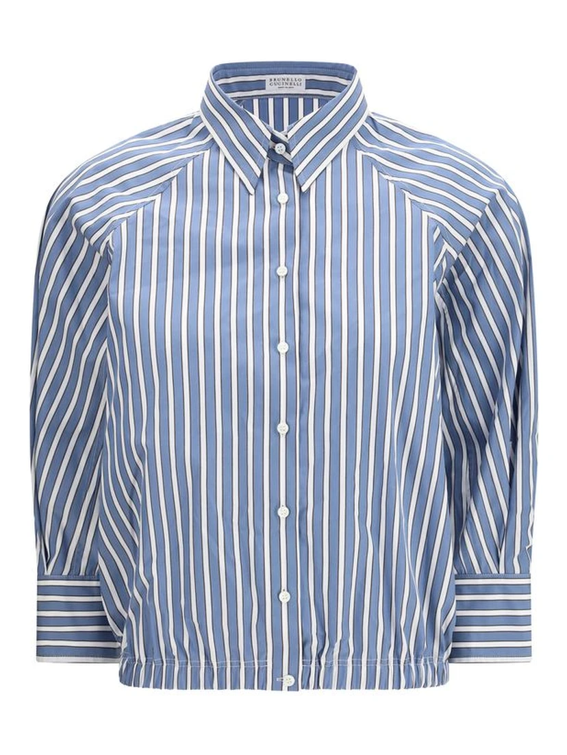 Blue Cotton Pattern Shirt